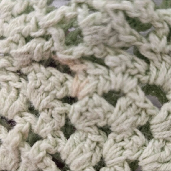 Bay Studio Crochet Knit Cardigan Sz XL Soft Sage Green Vintage Cottagecore Y2K - Picture 8 of 16
